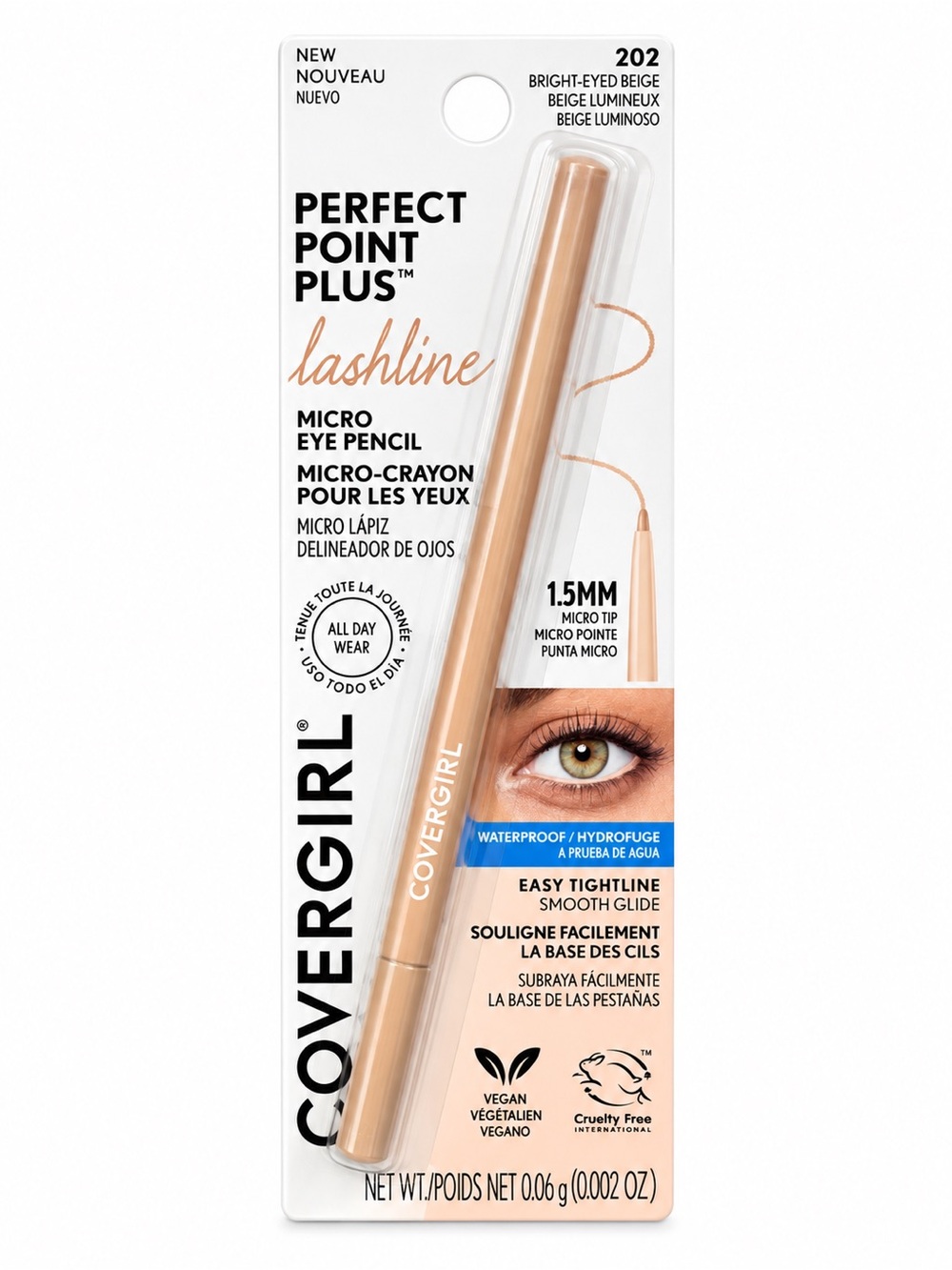 CoverGirl Perfect Point Plus Micro Eye Pencil Waterproof Bright Eyed Beige